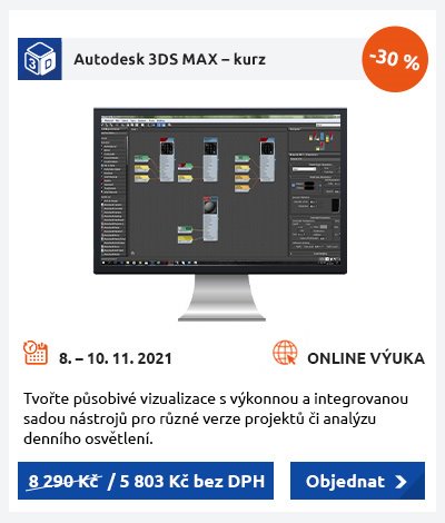 Online výuka kurzu Autodesk 3ds Max