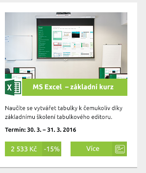 MS Excel  – základní kurz