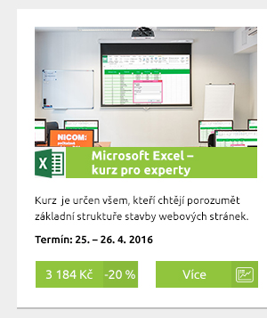 MS Excel – kurz pro experty