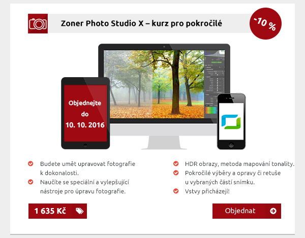 Zoner Photo Studio X – kurz pro pokročilé