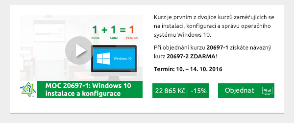 MOC 20697-1: Windows 10 – instalace a konfigurace