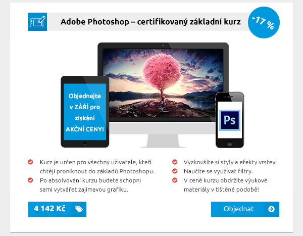 Adobe Photoshop – certifikovaný základní kurz