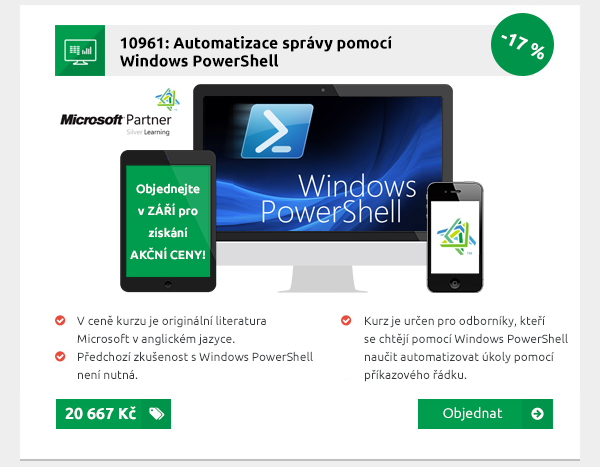 10961: Automatizace správy pomocí Windows PowerShell