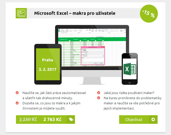 Microsoft Excel – makra pro uživatele