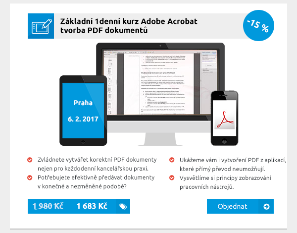 Základní 1denní kurz Adobe Acrobat 