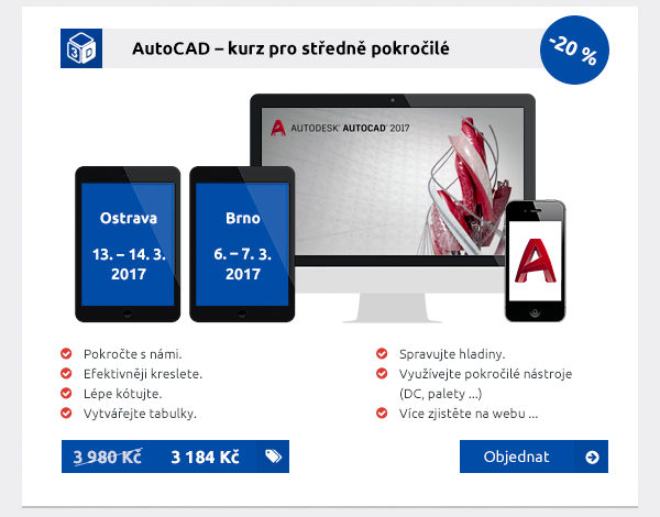 AutoCAD – kurz pro středně pokročilé