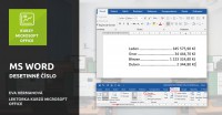 Jak zarovnat desetinné číslo ve Wordu