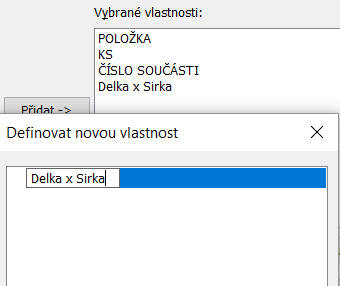 Definovat novou vlastnost – obrázek 2