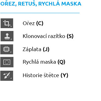 photoshop klavesnicove zkratky tahak