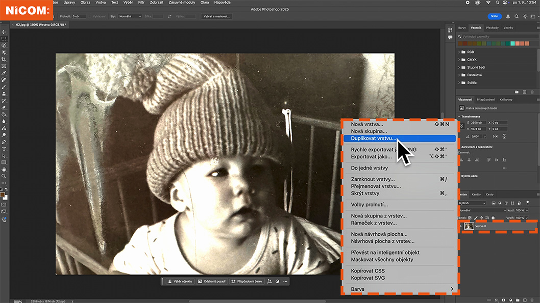 Duplikace vrstev Duplikace vrstev