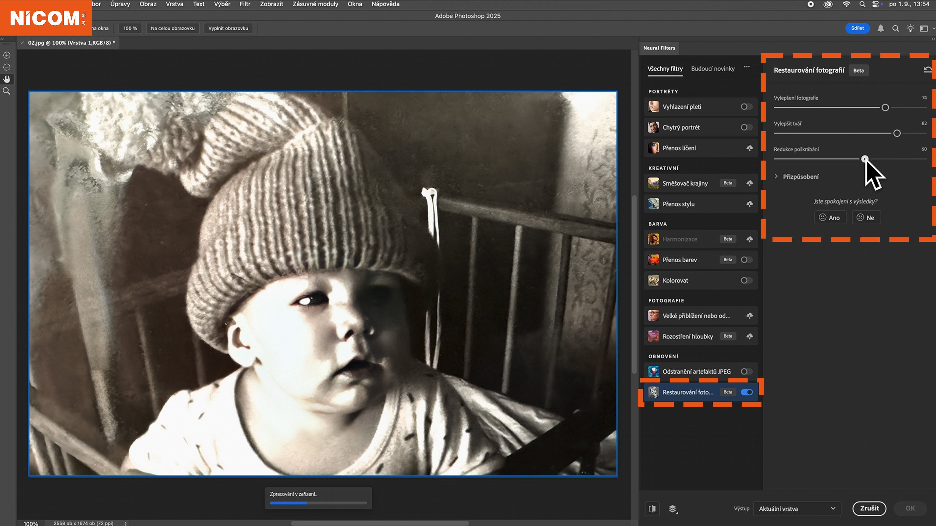 Restaurování fotografie Restaurování fotografie