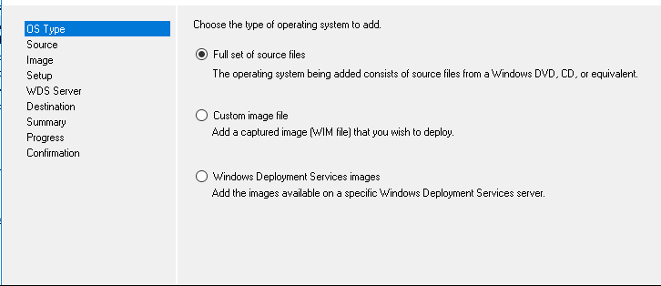 Naimportujeme do sekce Operating systems image operačního systému – dobře k tomuto účelu poslouží i originální ISO s Windows 10. Můžeme ale využít již modifikovaných imagů spolu se Setup soubory instalačního média Windows