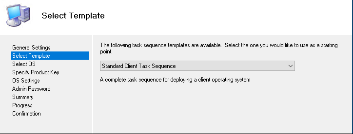  Můžeme ponechat nabízenou šablonu Standard Client Task Sequence a dokončit průvodce. Veškeré další úpravy instalace provedeme vzápětí.