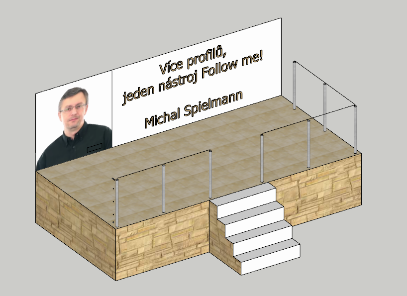 Více profilů jedním nástrojem Follow Me v aplikaci SketchUp