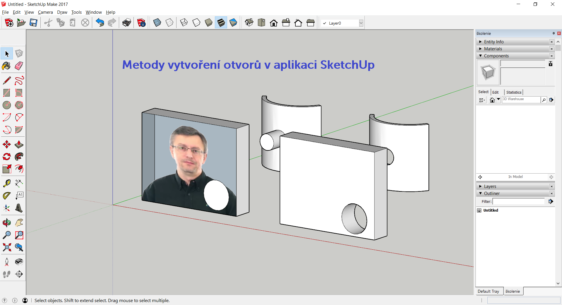 SketchUP - Tipy na tvorbu děr