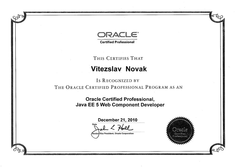 ORACLE Certified Professional