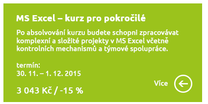 MS Excel kurz pro pokročilé