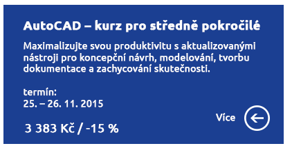 AutoCAD kurz pro středně pokročilé