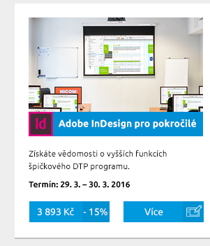 Adobe InDesign pro pokročilé