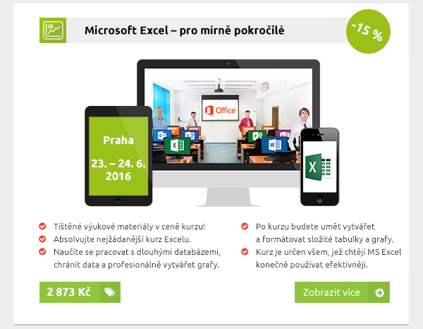 Microsoft Excel – pro mírně pokročilé