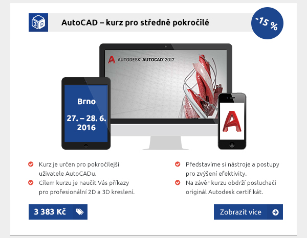 AutoCAD – kurz pro středně pokročilé