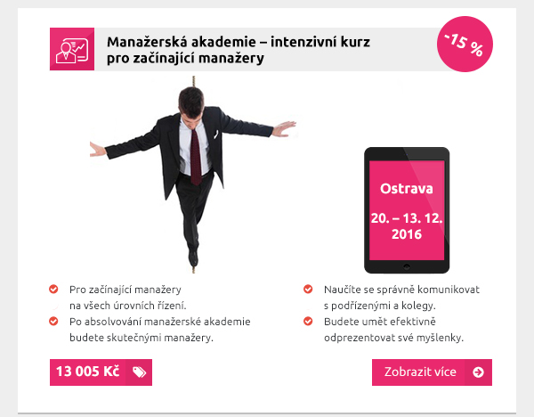 Manažerská akademie – intenzivní kurz