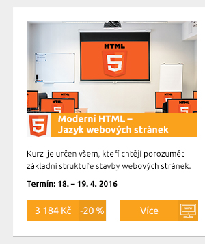 Moderní HTML – Jazyk webových stránek