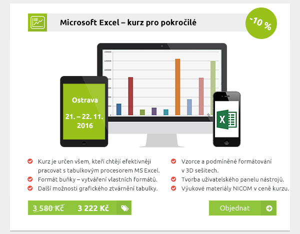 Microsoft Excel – kurz pro pokročilé