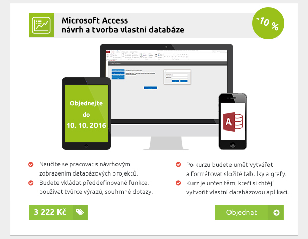 Microsoft Access návrh a tvorba vlastní databáze
