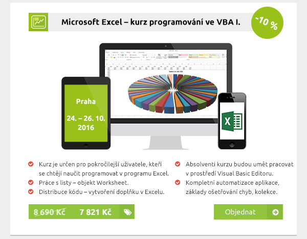 Microsoft Excel – kurz programování ve VBA I.