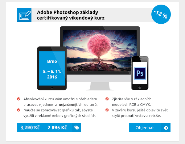 Adobe Photoshop základy – certifikovaný víkendový kurz