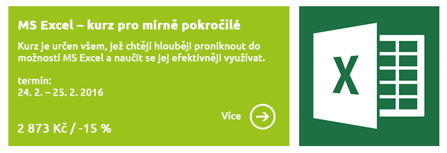 MS Excel – kurz pro mírně pokročilé