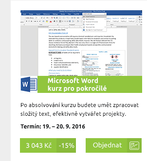 Microsoft Word – kurz pro pokročilé