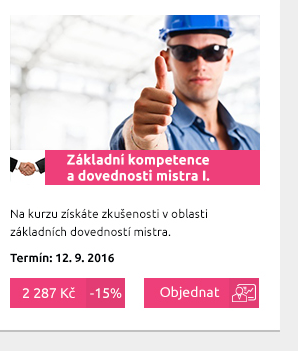 Základní kompetence a dovednosti mistra I.