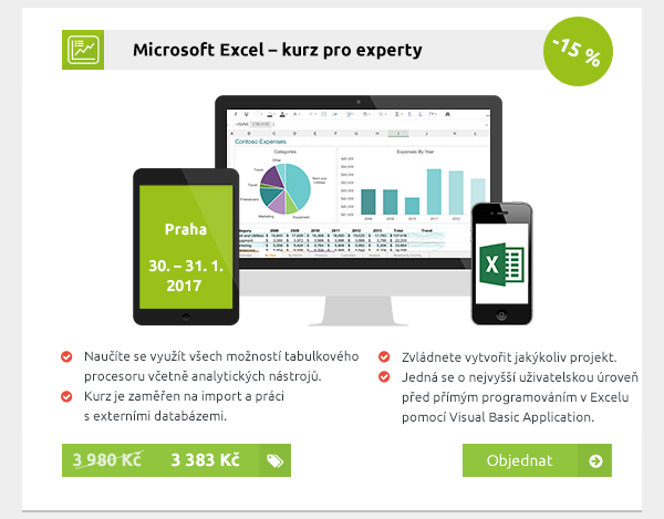 Microsoft Excel – kurz pro experty