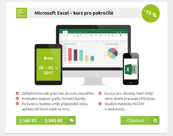 Microsoft Excel – kurz pro pokročilé