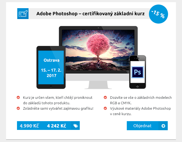 Adobe Photoshop – certifikovaný základní kurz